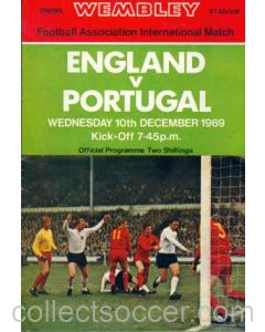 1969 England V Portugal Programme 10/12/1969