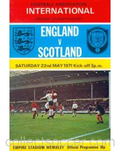 1971 England V Scotland Programme 22/05/1971
