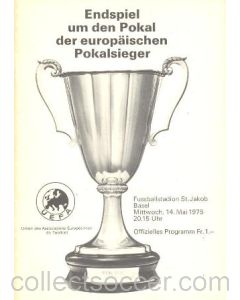 1975 Cup Winners Cup Final Official Programme Dynamo Kiev v Ferencvaros 