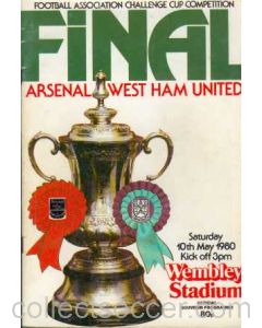 1980 FA Cup Final Programme Arsenal v West Ham United