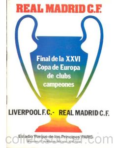 1981 European Cup Final Real Madrid v Liverpool Official Programme Real Madrid Issue MEGA RARE
