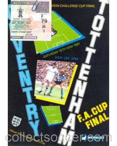 1987 FA Cup Final Programme + ticket Coventry City v Tottenham Hotspur