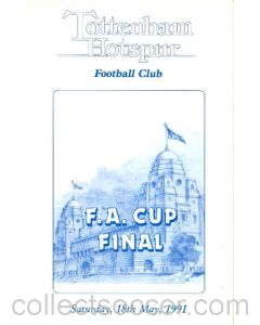 1991 Tottenham Hotspur FA Cup Final menu 18/05/1991