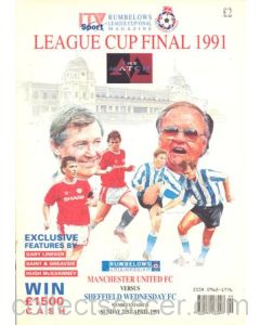 1991 League Cup Final ITV produced programme Manchester United v Sheffield Wednesday 