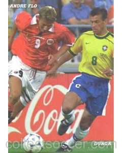 1998 World Cup in France - Andre Flo & Dunga postcard