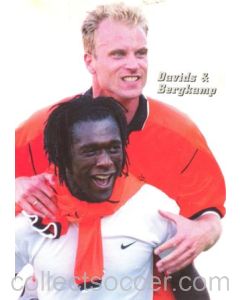 1998 World Cup in France Davis & Bergkamp postcard