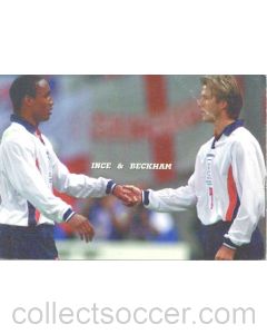 1998 World Cup in France Ince & Beckham postcard