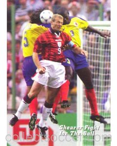 1998 World Cup in France Shearer Fight for the Ball postcard