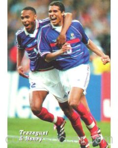 1998 World Cup in France Trezeguet & Henry postcard