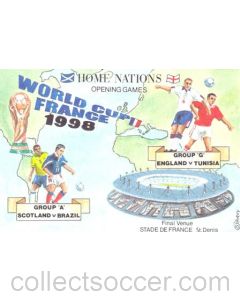 1998 World Cup in France Group A Scotland v Brazil postcard