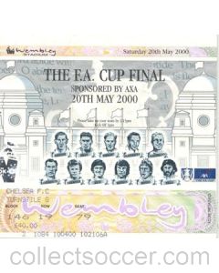 2000 FA Cup Final ticket Aston Villa v Chelsea 20/05/2000