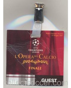 2001 Champions League Final VIP pass