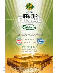 2001 UEFA Cup Press Pack Liverpool V Alaves