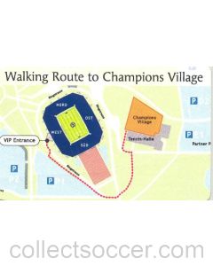 2004 UEFA Cup Final Walking Route to the Champions Village map card