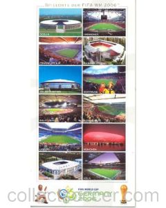 2006 World Cup Germany Stadiums postcard, featuring 12 stadiums