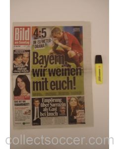 2012 Champions League FinalChelsea v Bayern Munich 19/05/2012 Bild German newspaper's sports pages covering the final