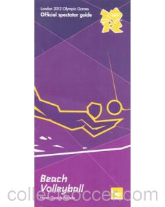 2012 London Olympics Beach Volleyball at Horse Guards Parade Official Spectator Guide/Map 07/08/2012
