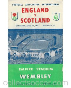 1957 England v Scotland Official Programme 6/4/1957
