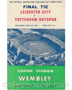 1961 FA Cup Final Programme Leicester City v Tottenham Hotspur