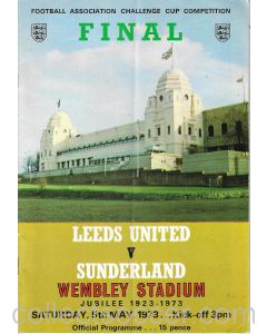 1973 FA Cup Final Official Programme Leeds United v Sunderland