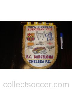 Barcelona v Chelsea 18/04/2000 European Cup Quarter Final Pennant