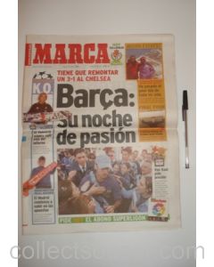 Marca newspaper of 18/04/2000, covering 2000 Champions League Semi-Final Barcelona v Valencia