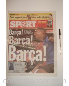 Sport newspaper of 18/04/2000, covering 2000 Champions League Semi-Final Barcelona v Valencia