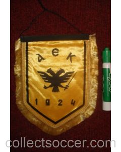 AEK Pennant once property of the football referee Neil Midgley