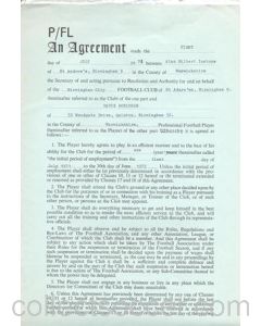 Contract between Birmingham City FC and Alan Gilbert Instone, originally signed by both sides