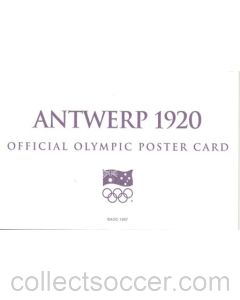 Antwerp 1920 Official Olympic Poster Card