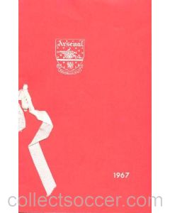 Arsenal - Dinner & Cabaret to The Honorary Stewards of Arsenal FC menu 04/12/1967