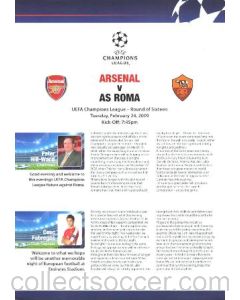 Arsenal v Roma Press Pack in English 24/02/2009