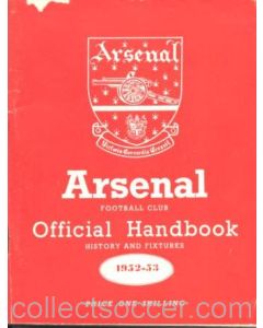 Arsenal official handbook 1952-1953