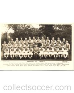 Arsenal team photograph postcard of Season 1935-1936