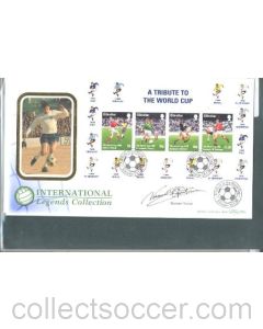 A Tribute to The World Cup Gibraltar First Day Cover 23/01/1998, originally signed by Norman Hunter