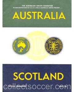 1967 Australia v Scotland official programme 31/05/1967