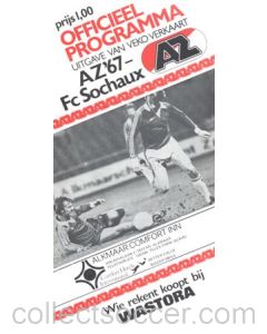 1981 UEFA Cup Semi-Final 2nd Leg AZ 67 Alkmaar v Sochaux official programme 22/04/1981