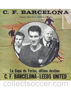 1971 Inter-Cities Fairs Cup Trophy Play-Off Official Programme and Ticket Barcelona v Leeds United 