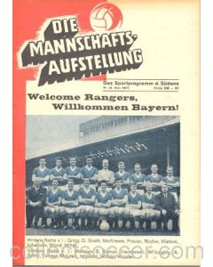 1967 Cup Winners Cup Final "Aufstellung" Edition Bayern Munich v Glasgow Rangers 