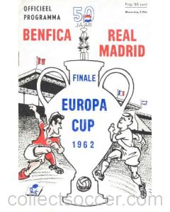 1962 European Cup Final Benfica v Real Madrid official programme