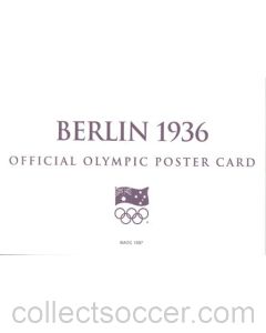 Berlin 1936 Official Olympic Poster Card