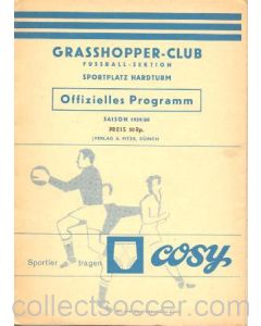 1960 Blue Stars - Radid Lugano v Grasshoppers - Lausanne Sports official programme 29/05/1960