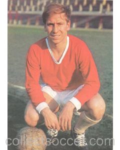 Bobby Charlton colour postcard