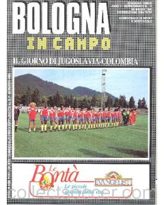 1990 World Cup Bologna Programme and covers Yugoslavia v Colombia