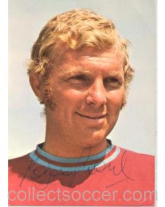 West Ham United - Bobby Moore signed colour postcard