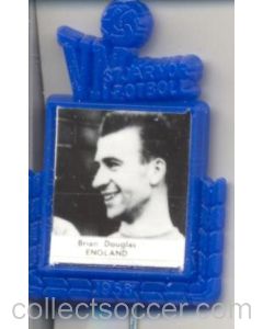 Brian Douglas England World Cup 1958 Badge Blue