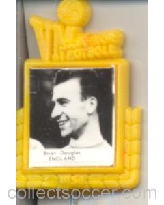 Brian Douglas England World Cup 1958 Badge Yellow
