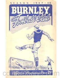 Burnley v Blackpool official programme 11/10/1947
