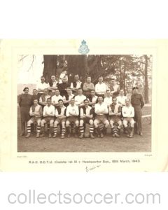 R.A.O. O.C.T.U. (Cadets) 1st XI v Headquarters Sqn. old photograph of 18/03/1943