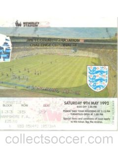 FA Cup Final ticket 09/05/1992